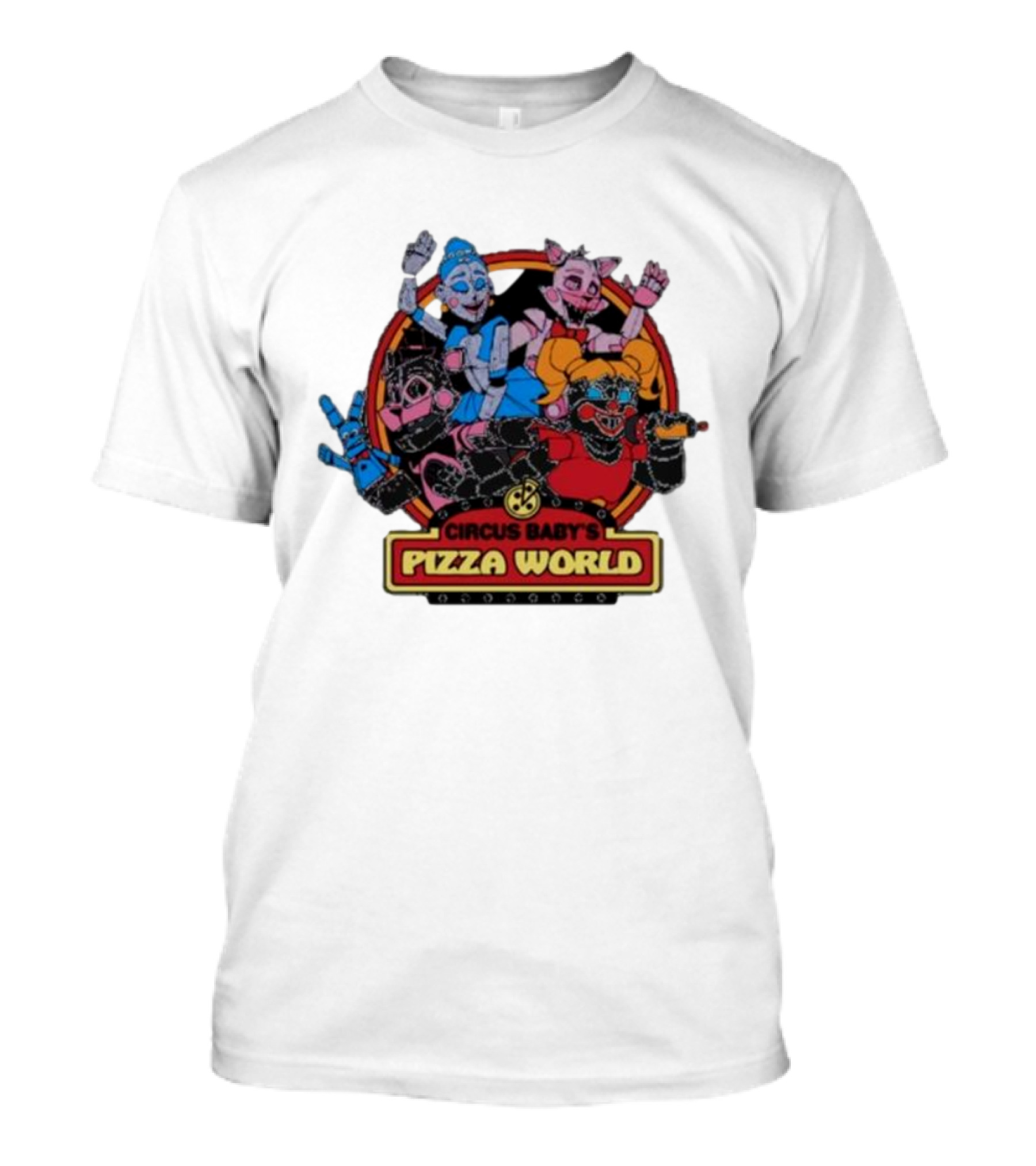 Circus Baby's Pizza World Sister Location Animatronic Characters T-Shirt