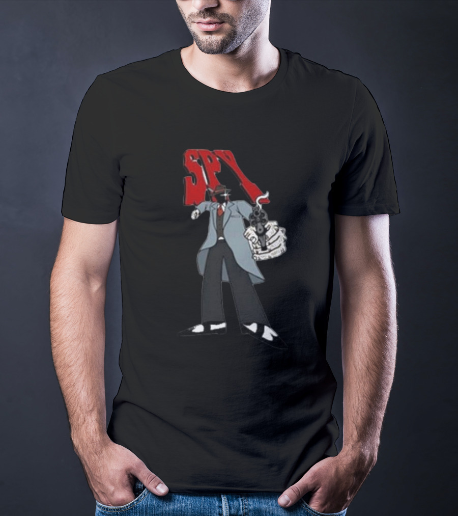 Spy Mobster Gunman Artwork Worldwide T-Shirt