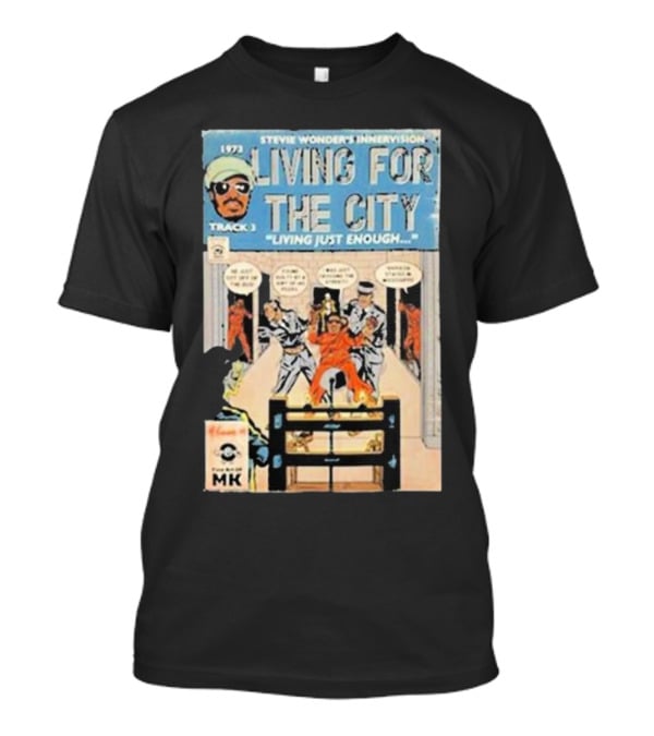 1973 Stevie Wonder's Innervision Living For The City Track 3 Comic T-Shirt