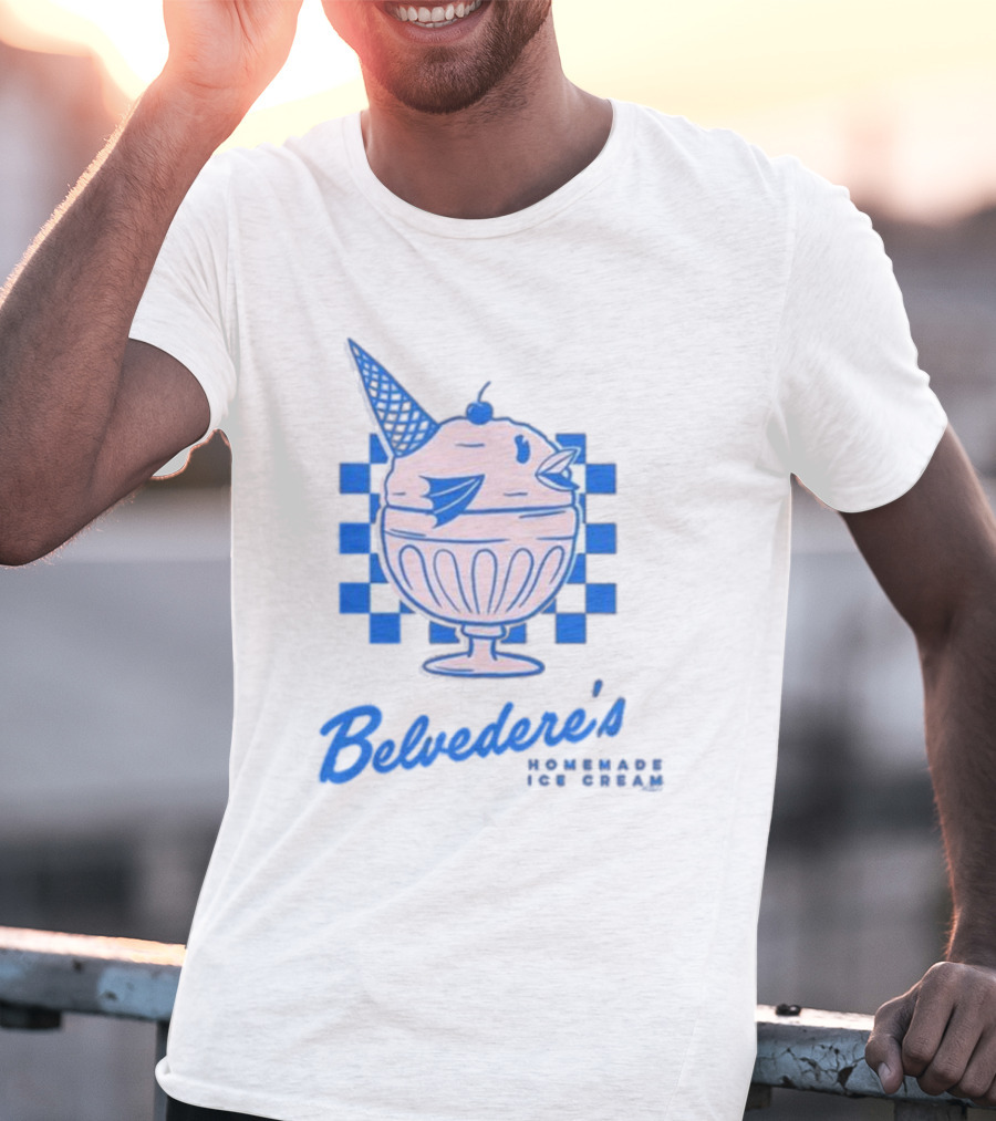 Belvedere's Homemade Ice Cream Vanilla Fish Cone T-Shirt