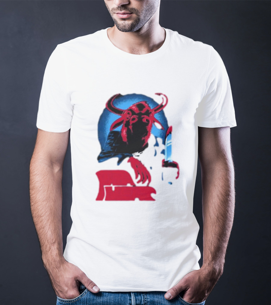 Papa Meat Cyber Bully Cow With Knife Dark Humor T-Shirt