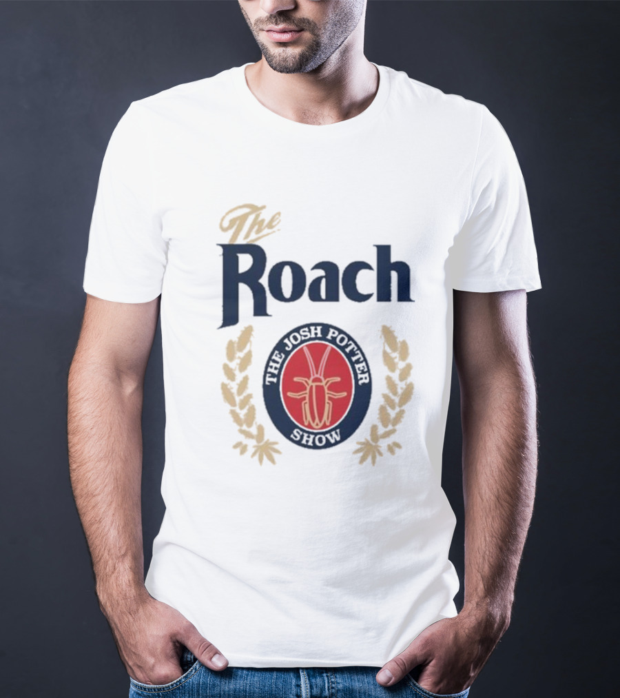 The Josh Potter Show The Roach Emblem With Laurel Wreath And Insect T-Shirt