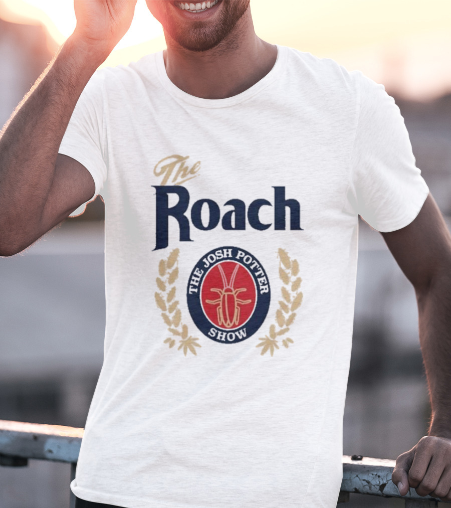 The Josh Potter Show The Roach Emblem With Laurel Wreath And Insect T-Shirt