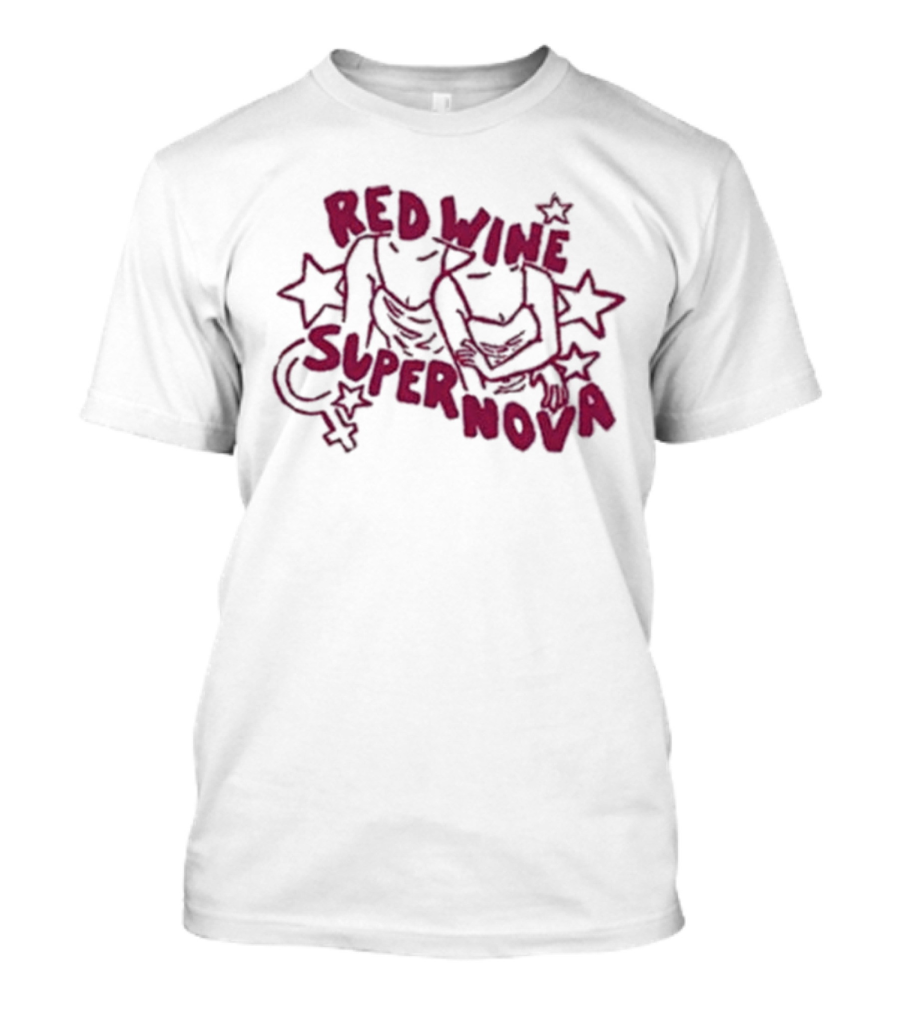 Red Wine Supernova Stars And Astrological Symbols T-Shirt