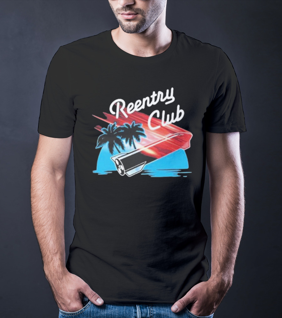 Reentry Club NFS Palm Tree Retro Space Capsule Vibrant T-Shirt