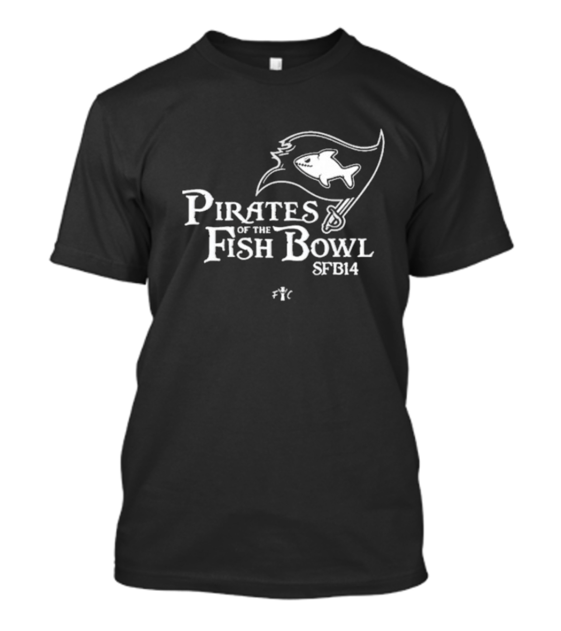 Pirates Of The Fish Bowl SFB14 Flag Shark T-Shirt