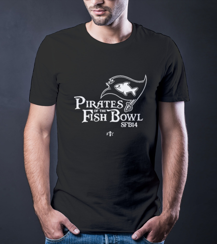 Pirates Of The Fish Bowl SFB14 Flag Shark T-Shirt