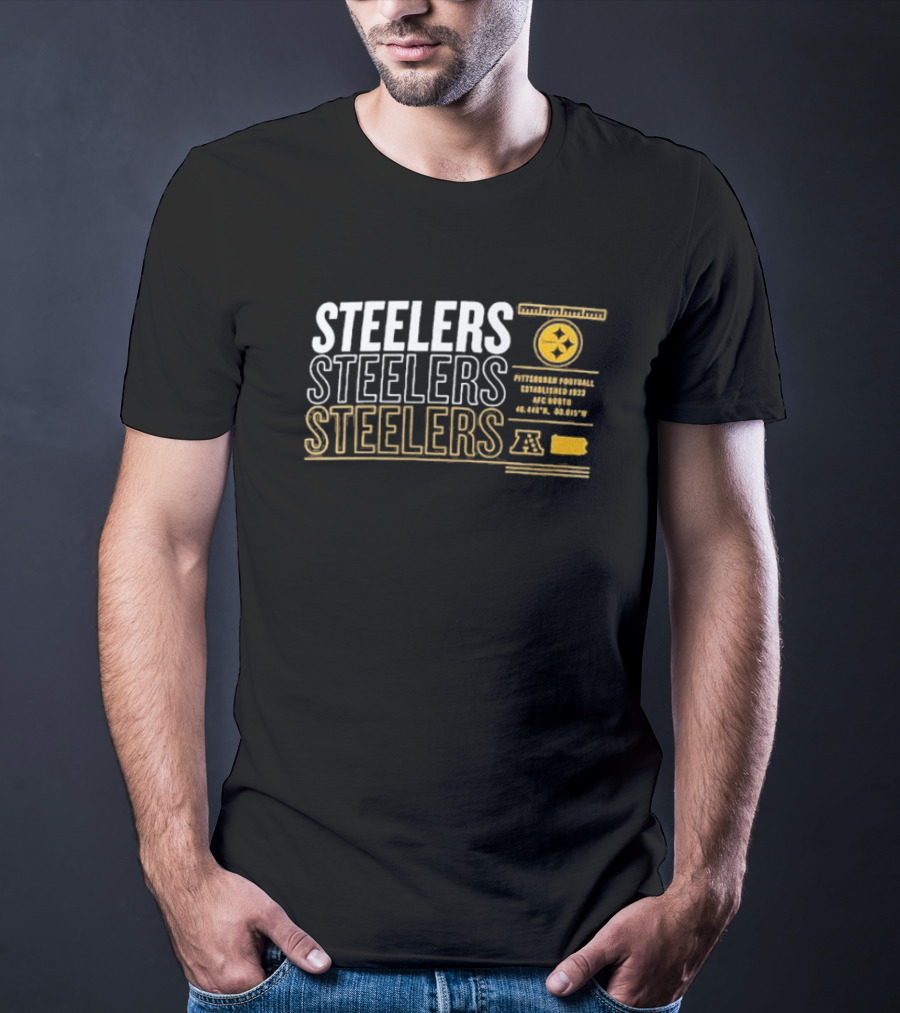 Steelers AFC North Pittsburgh Football Established 1933 Repeat Stats T-Shirt