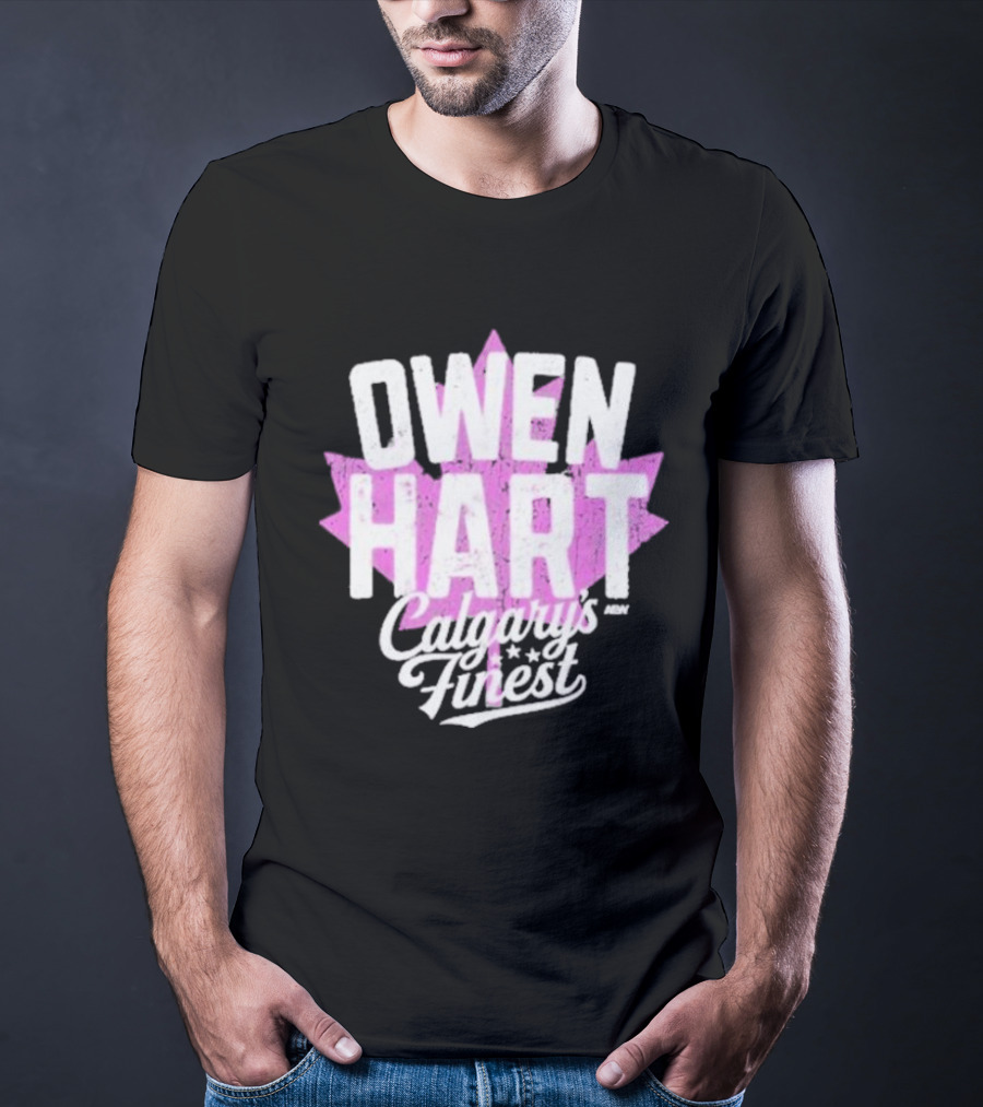 Owen Hart Calgary’s Finest Maple Leaf T-Shirt