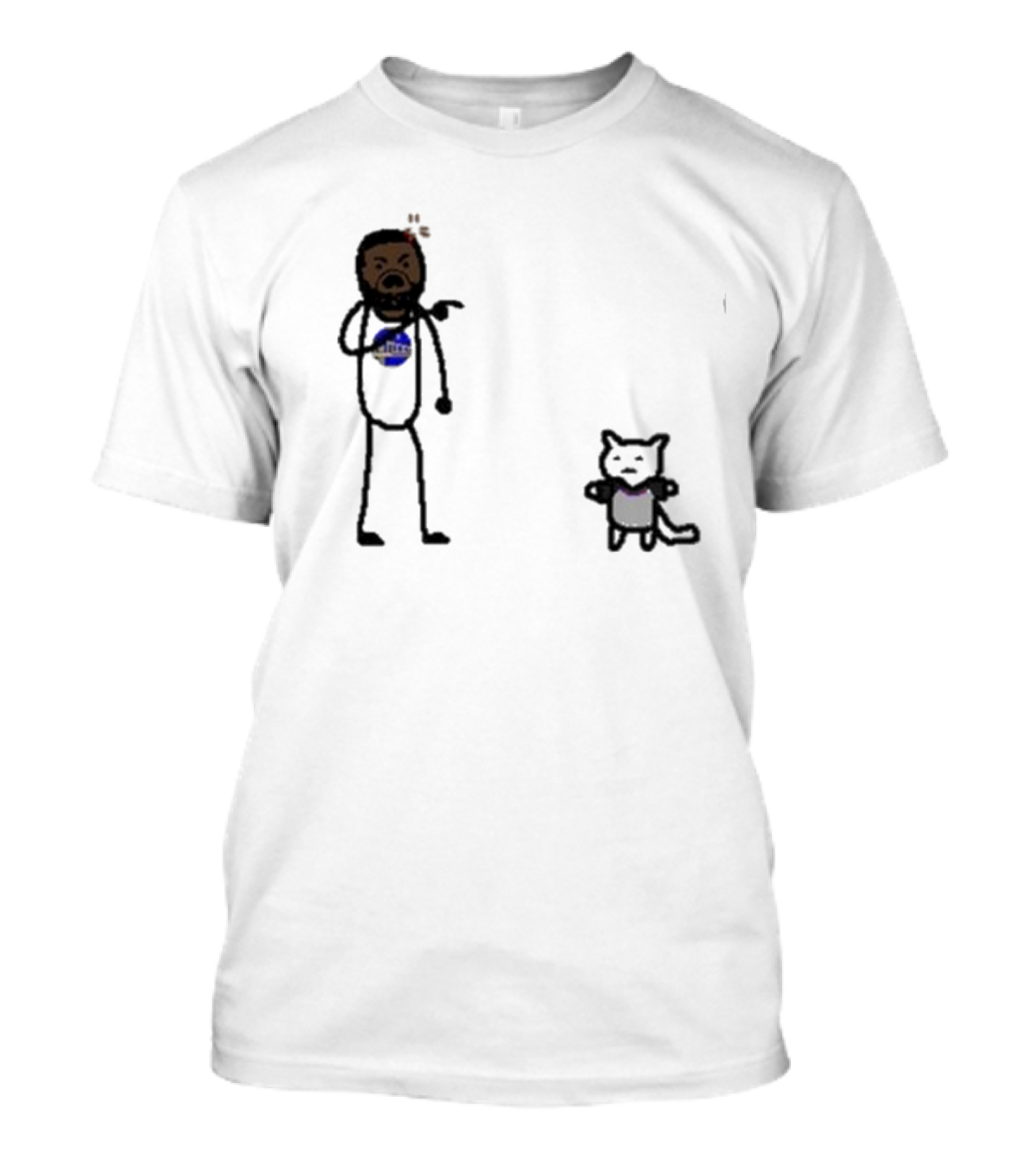 Draymond Basketball Angry Stick Figure With Paint Wearing Cat T-Shirt