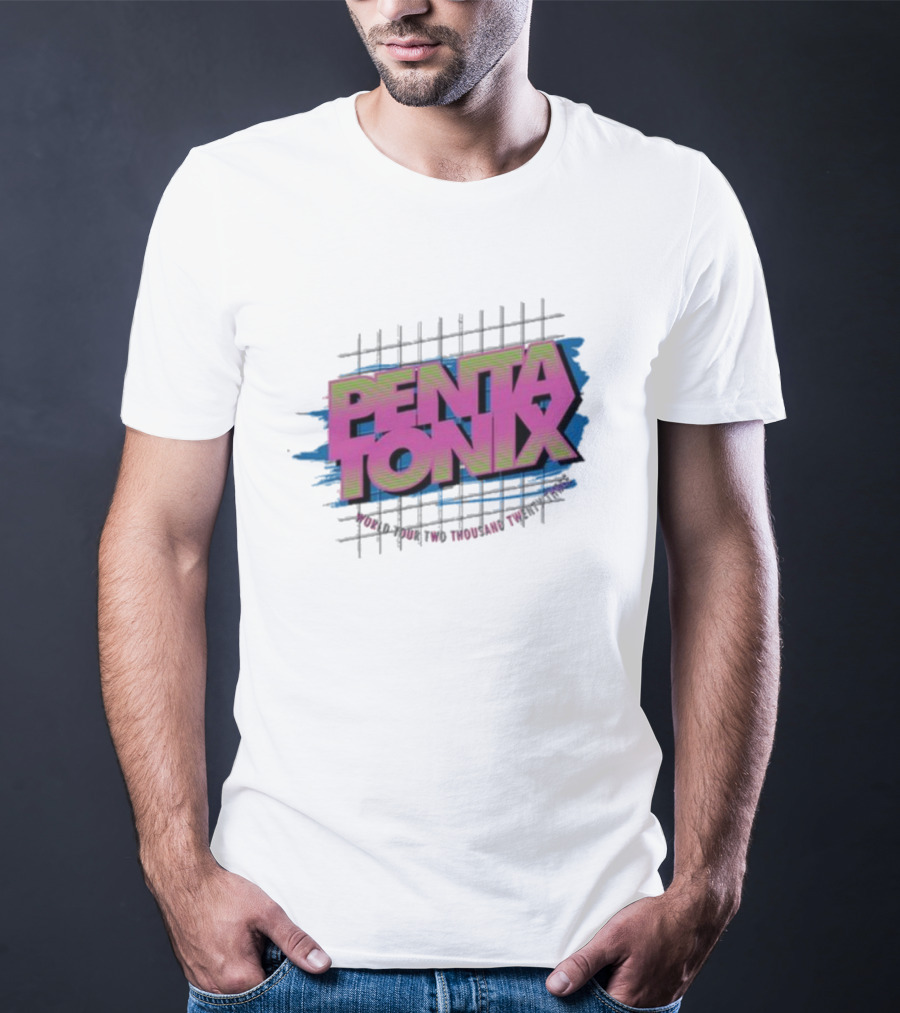 Pentatonix PTX Logo With Grid And Vibrant Colors T-Shirt