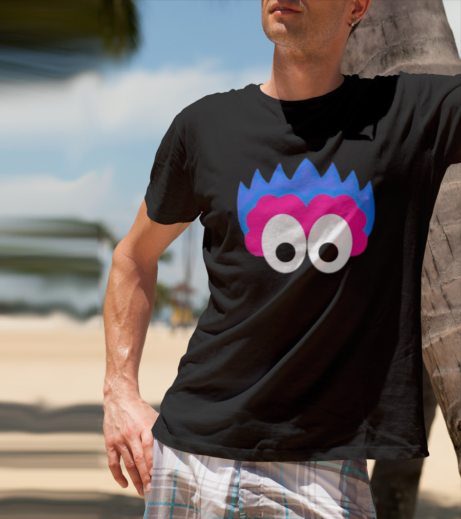Phan Eyes Blue And Pink Monster Face T-Shirt