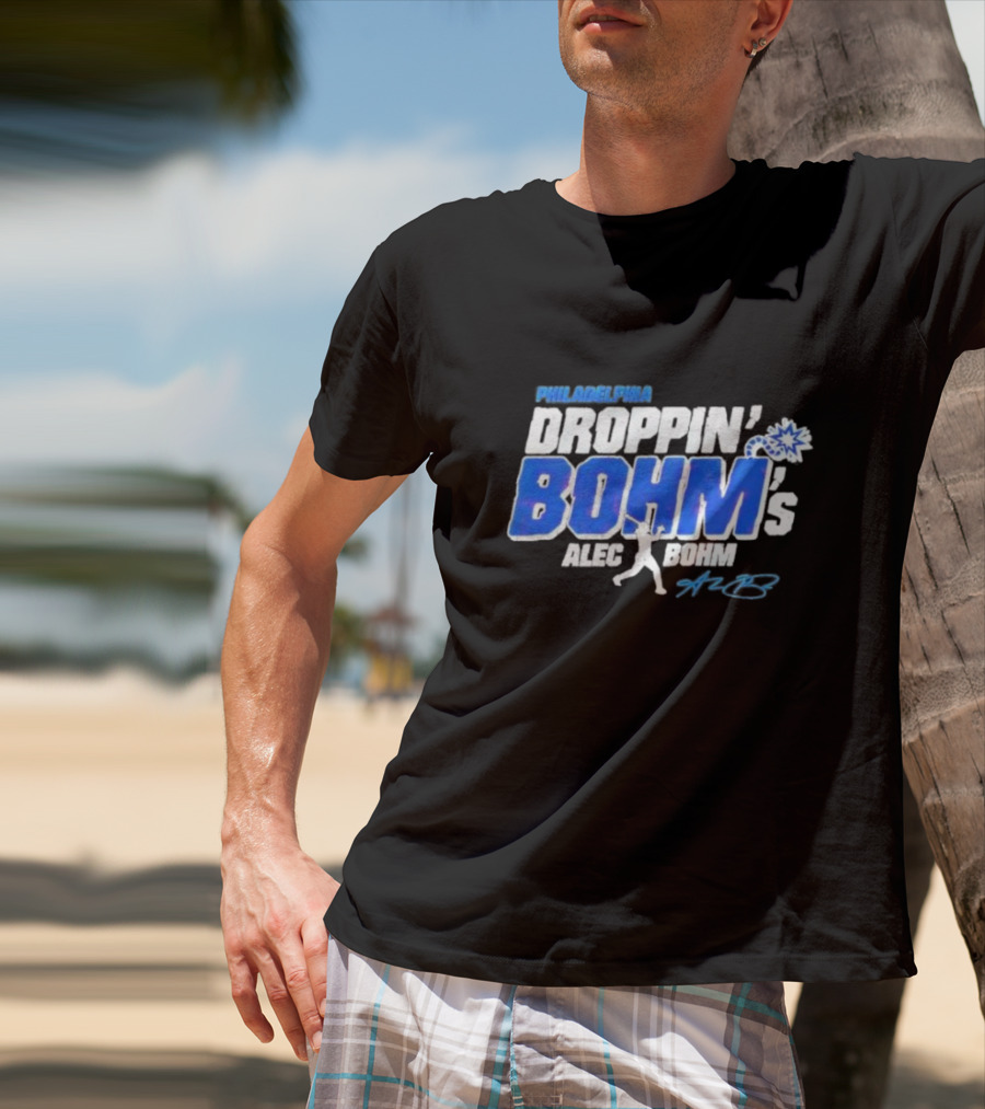 Philadelphia Droppin Bohm’s Alec Bohm Signature Baseball Text T-Shirt