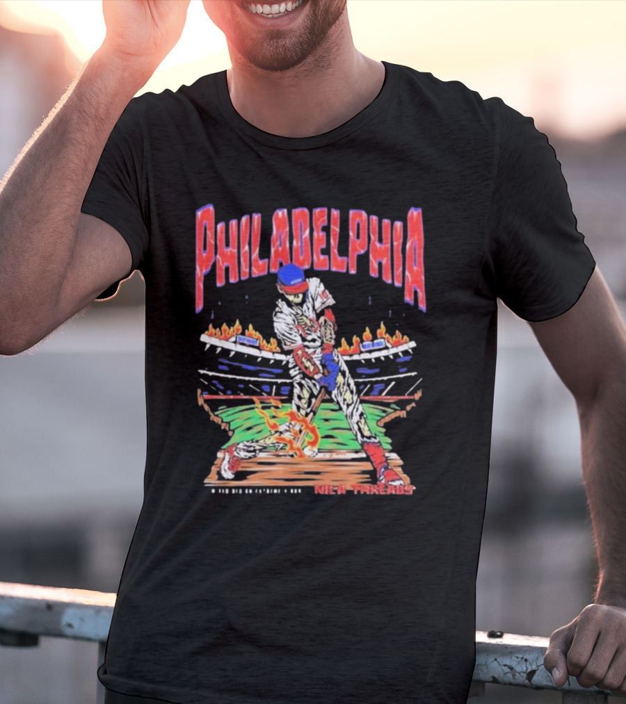 Philadelphia Phillies Baseball Nice Threads Stadium Fire T-Shirt