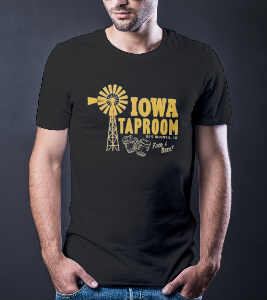 Iowa Taproom Des Moines Windmill Food And Beer T-Shirt