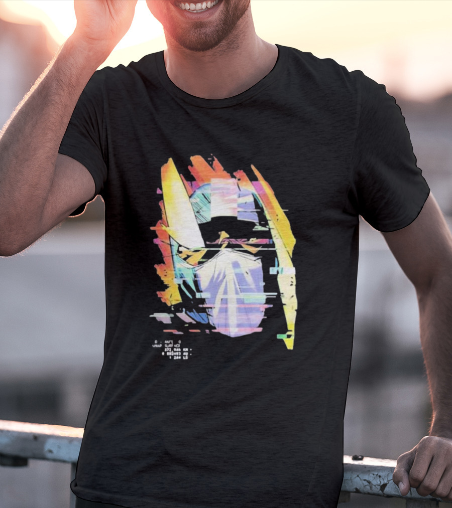 Kid Cudi Moon Man Helmet Glitch T-Shirt