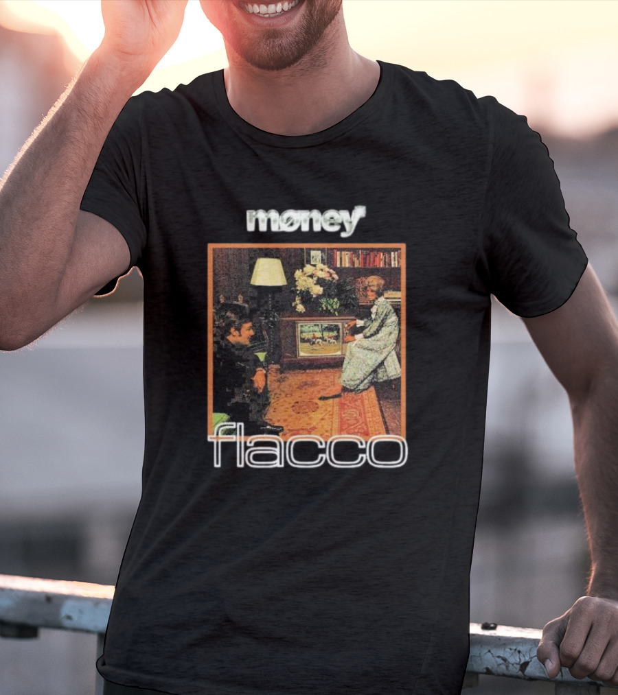 Money Flacco Television Vintage Living Room Scene T-Shirt
