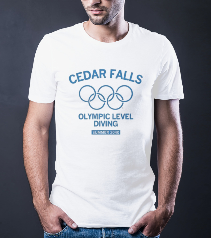Cedar Falls Olympic Level Diving Summer 2040 Olympic Midwest T-Shirt