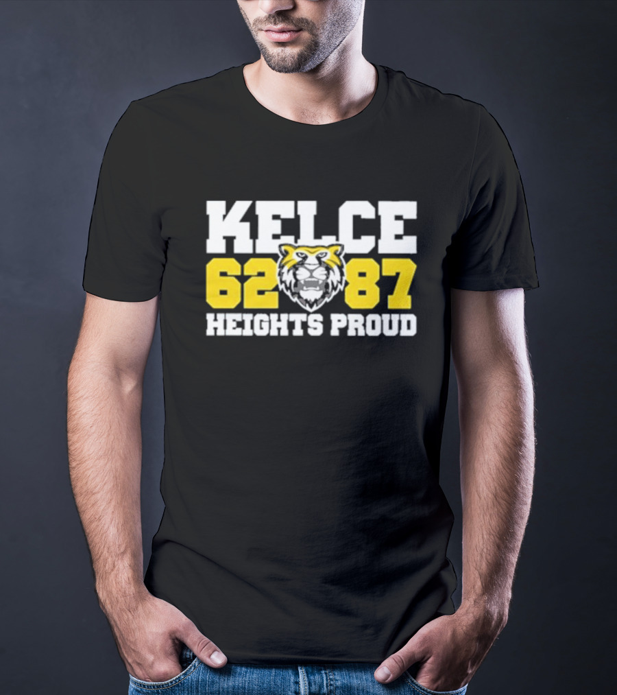 Kelce 62 87 Heights Proud Tiger Face T-Shirt