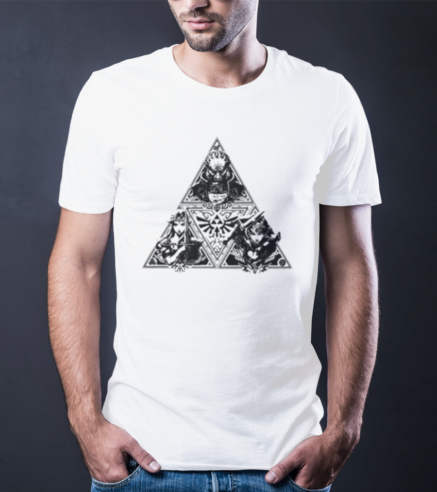 Tokyo Legend Of Zelda Triforce Icon With Characters T-Shirt