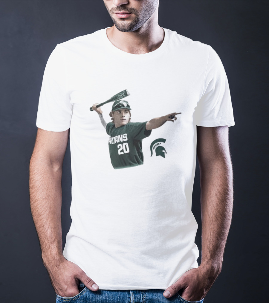 Jayden Terres Michigan State Spartans Baseball Bat Football T-Shirt