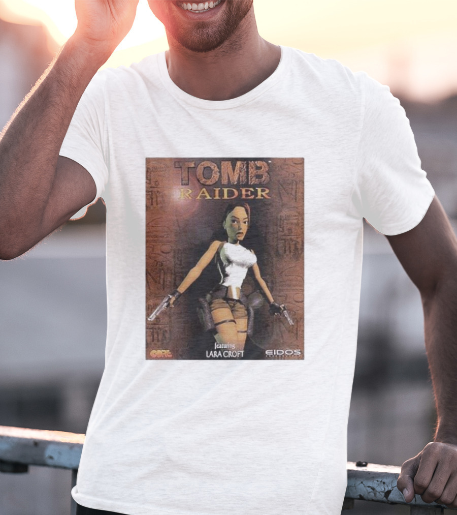 Tomb Raider Featuring Lara Croft Game Cover Eidos Core T-Shirt