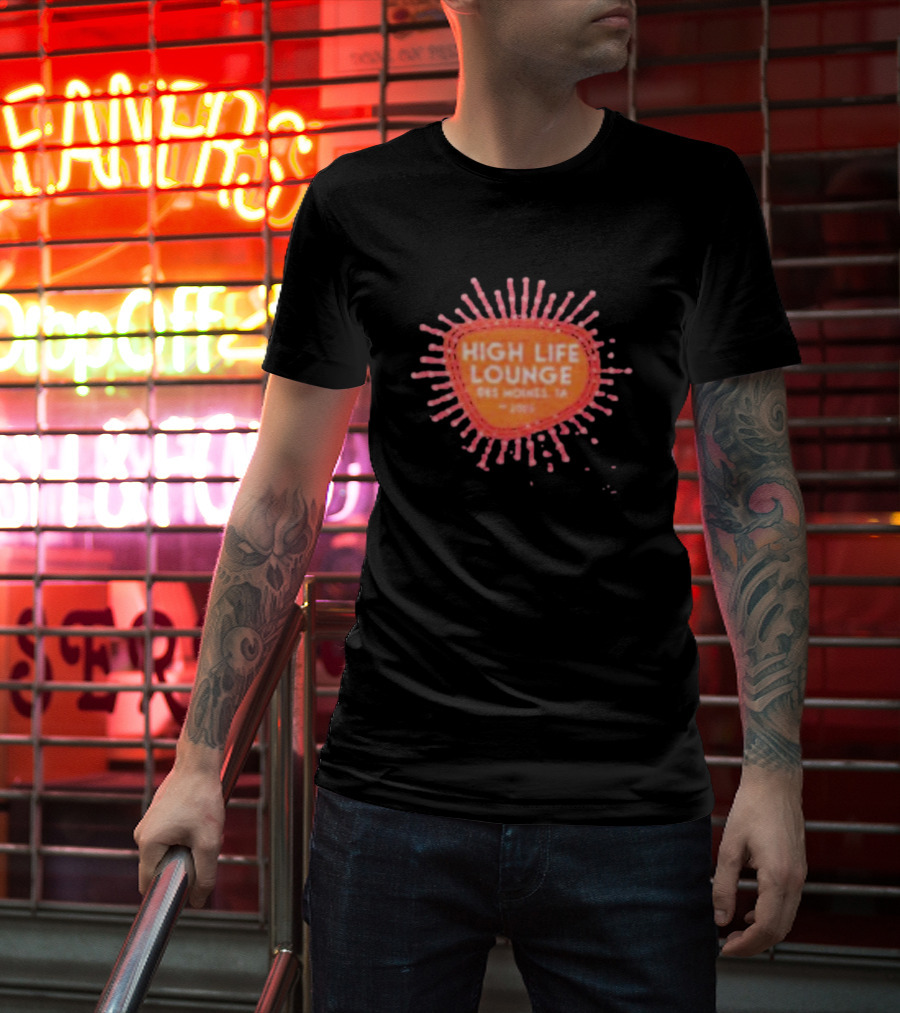 High Life Lounge Des Moines IA 1973 Vintage T-Shirt