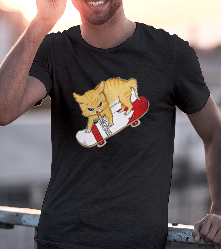 Lonely Kids Club Cig Cats Skateboarding Clarence Returns T-Shirt