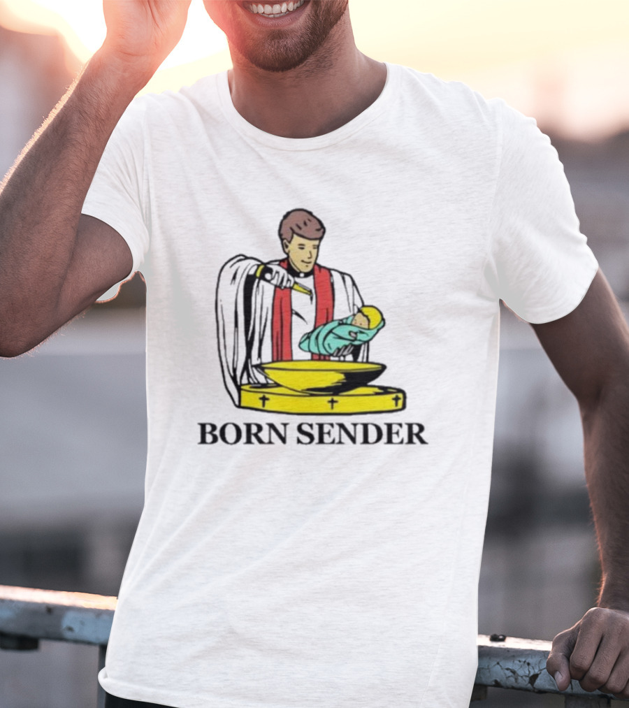 Nelk Boys Born Sender Baptism Priest And Baby T-Shirt