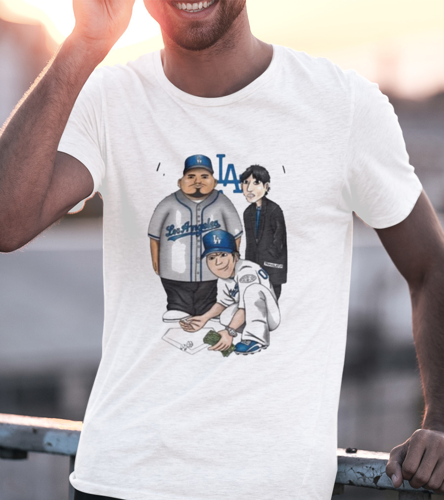 Elitelikethat Life's A Gamble Los Angeles Baseball Characters T-Shirt