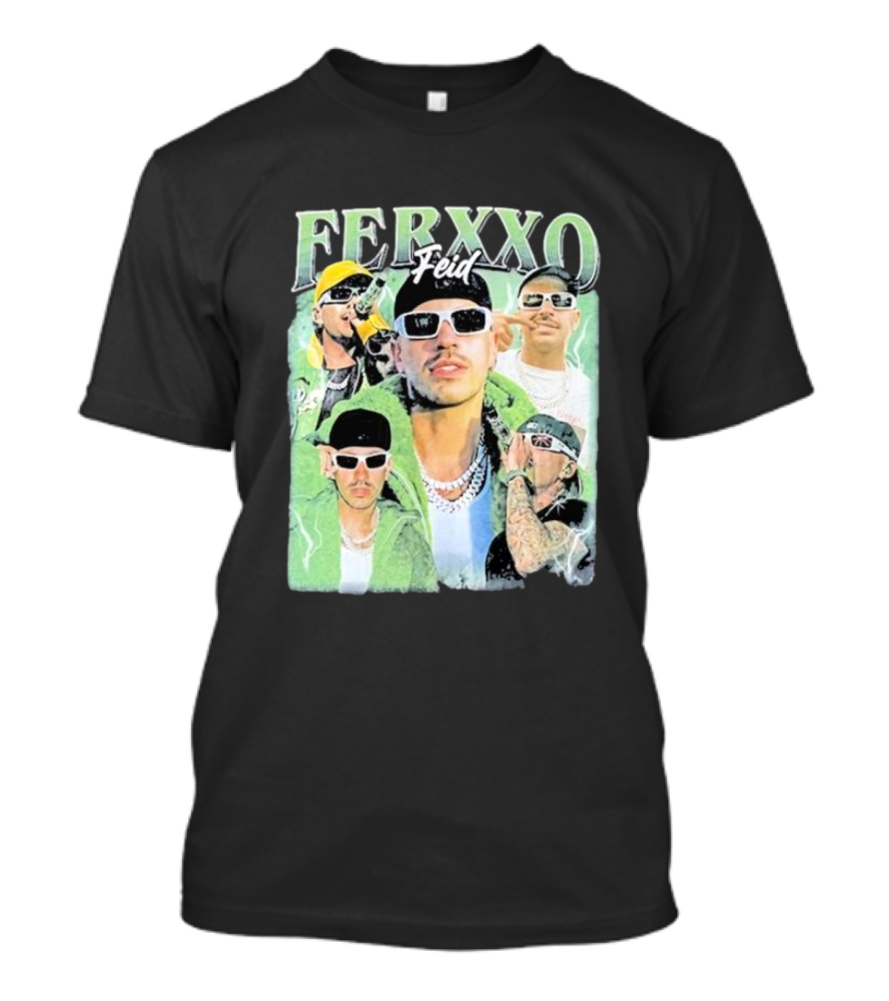 FERXXO Feid Green Style Collage T-Shirt