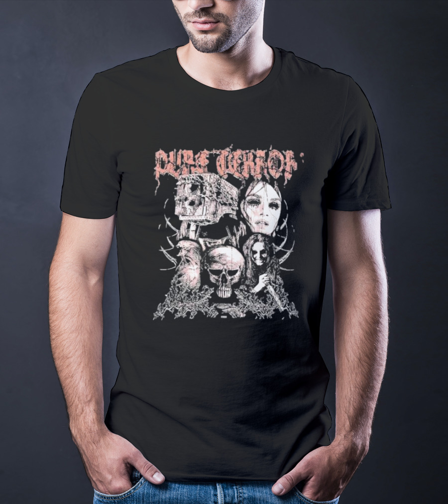 GRDT Pure Terror Horror Skull And Faces T-Shirt