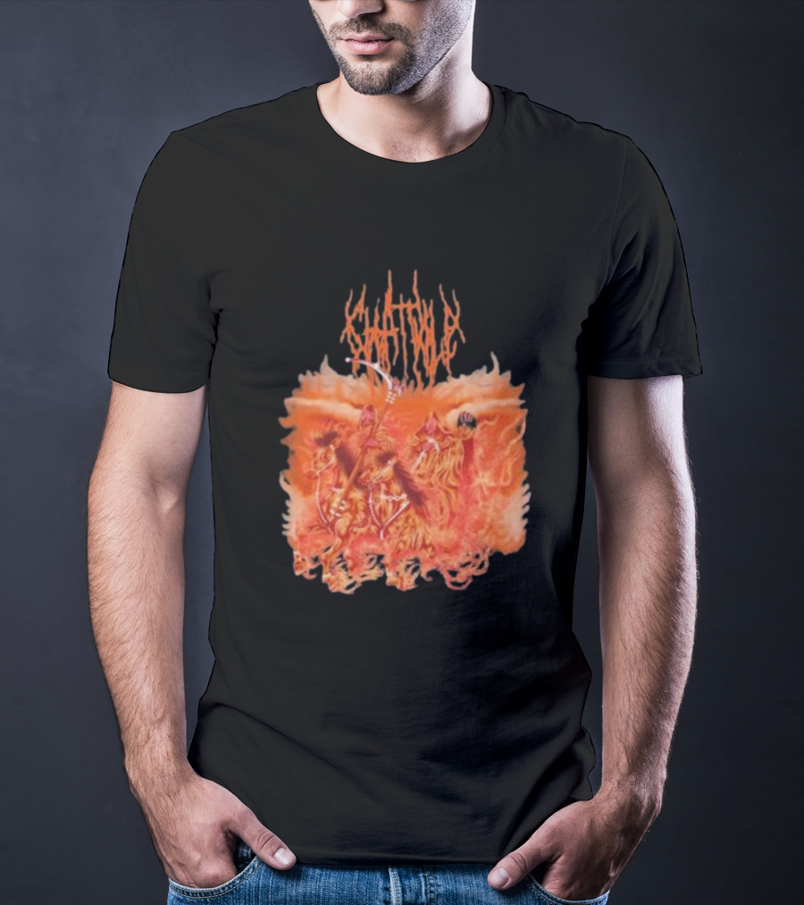 Chat Pile Fiery Orange Gothic Inferno T-Shirt