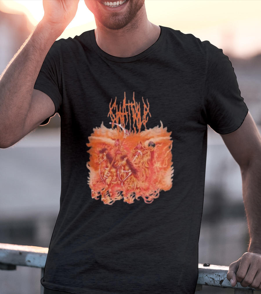 Chat Pile Fiery Orange Gothic Inferno T-Shirt