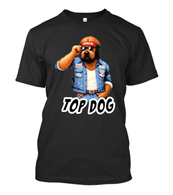 Chuckonbase Chuck Topdog Cool Denim Style Fashion Dog T-Shirt