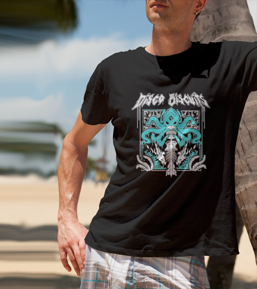 Disco Biscuits Octopus Psychedelic Symmetrical T-Shirt