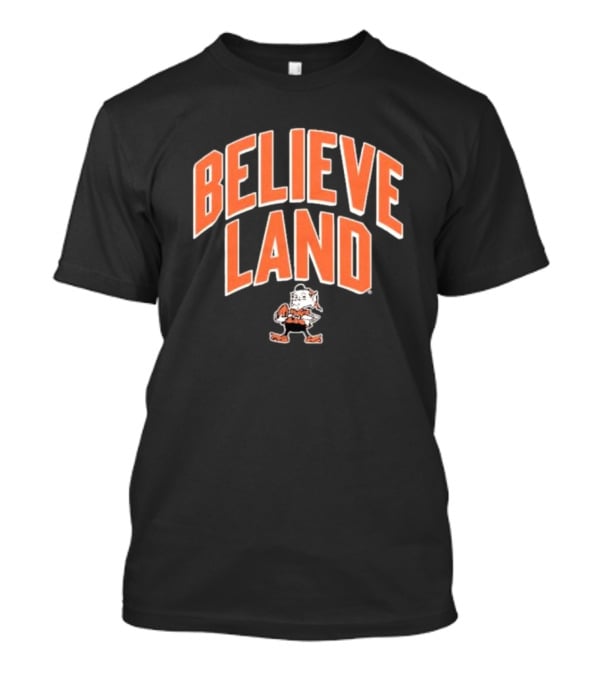 Believeland Cleveland Browns Brownie Football T-Shirt
