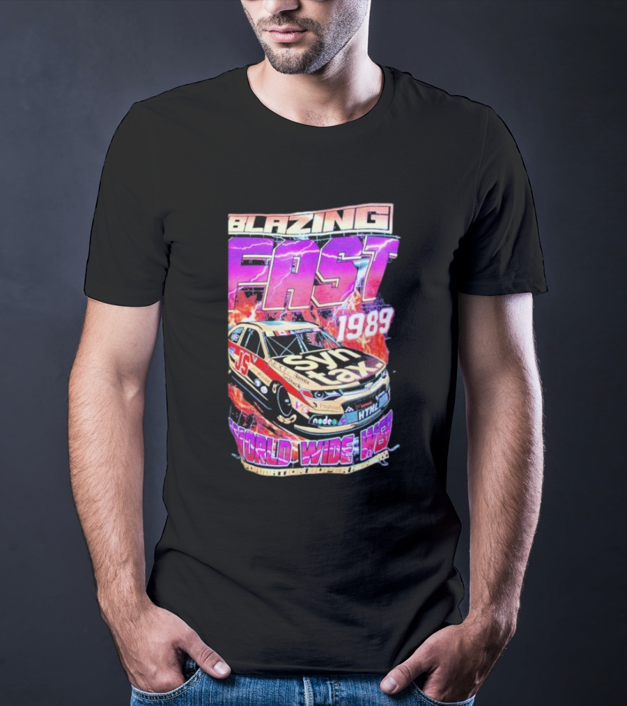Blazing Fast 1989 Syntax Racing World Wide Web HTML Car T-Shirt
