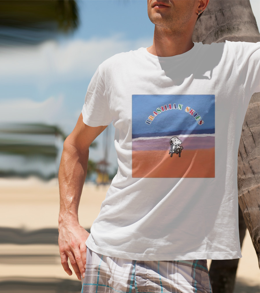 Brasilian Skies Snoopy Beach Scene T-Shirt