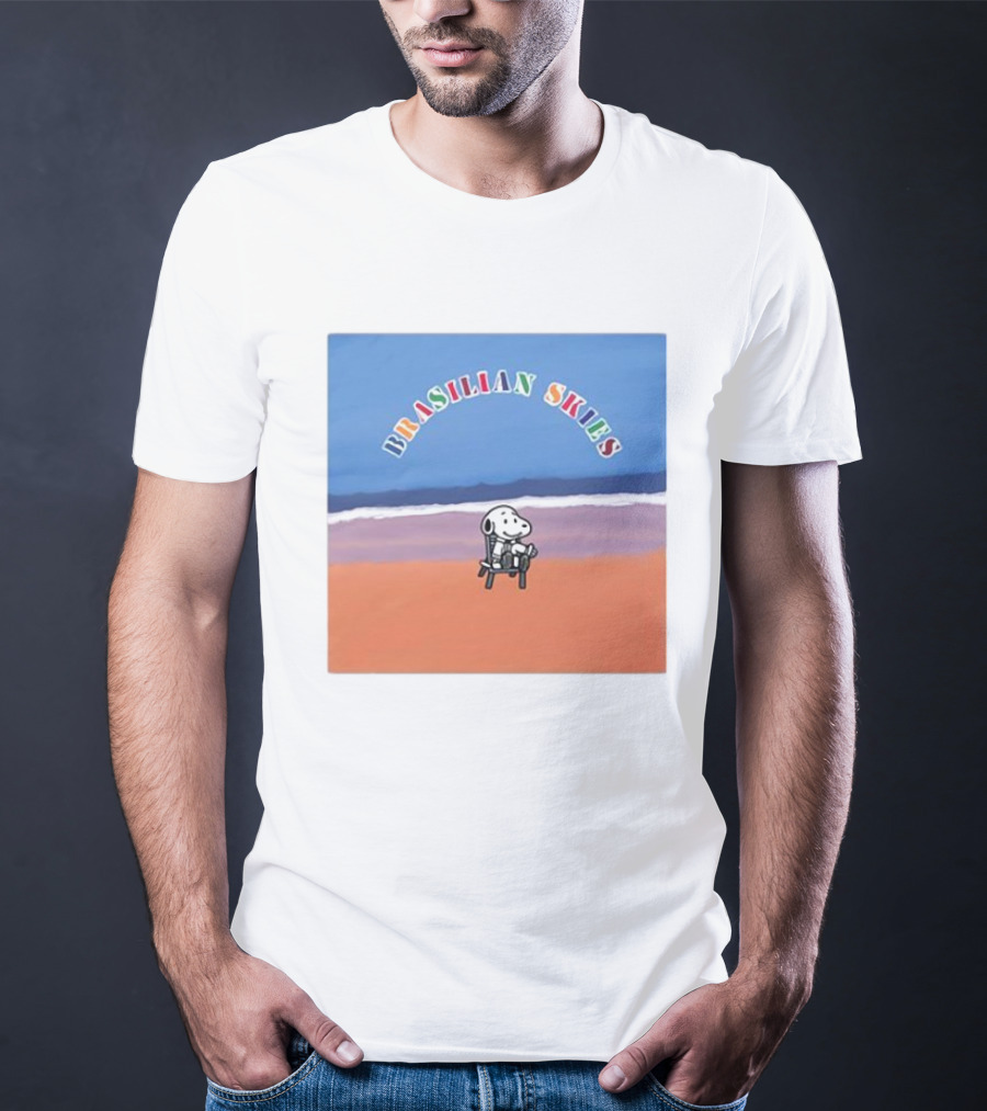 Brasilian Skies Snoopy Beach Scene T-Shirt