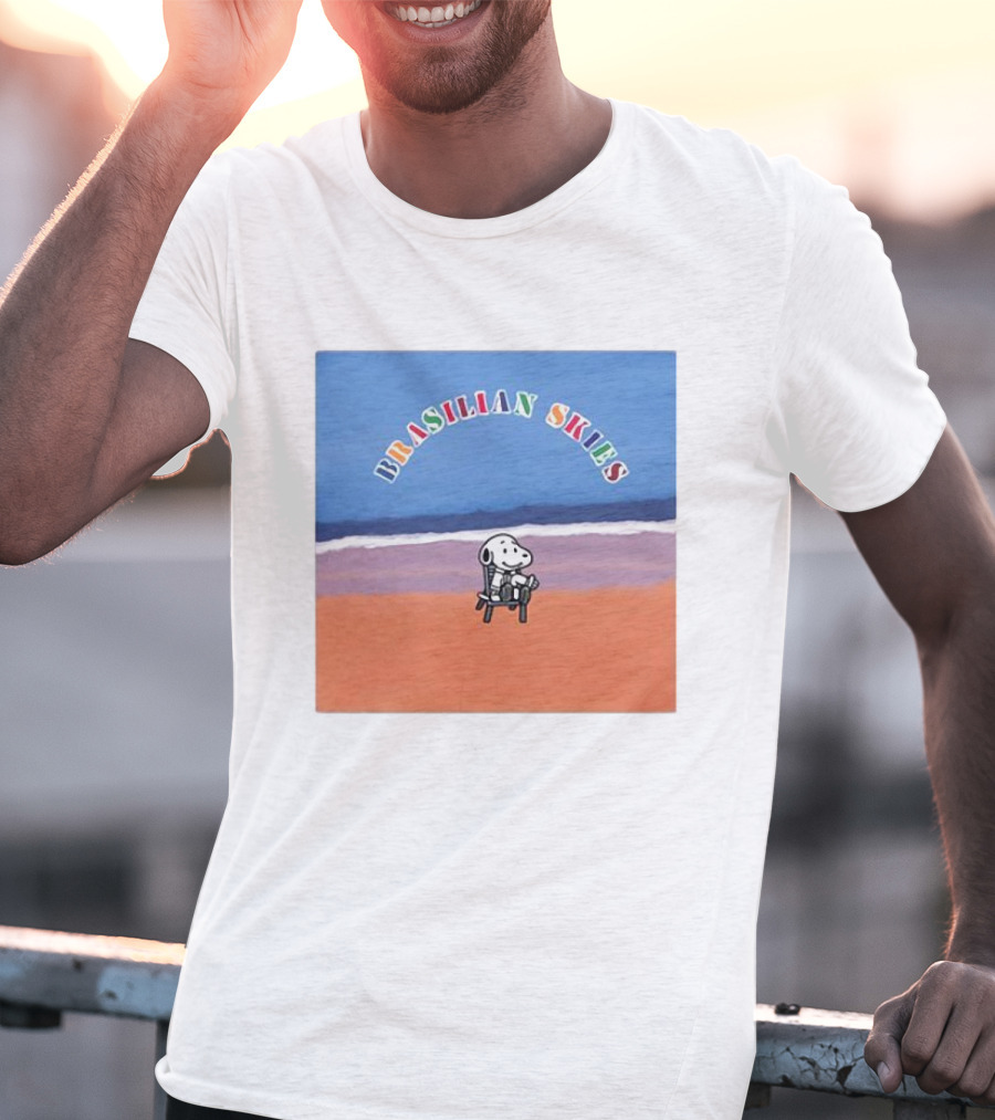 Brasilian Skies Snoopy Beach Scene T-Shirt