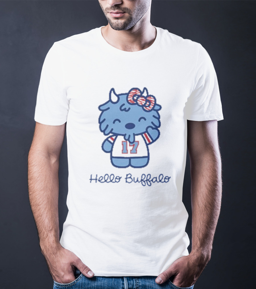 Hello Buffalo 17 Mascot Buffalo Bills T-Shirt