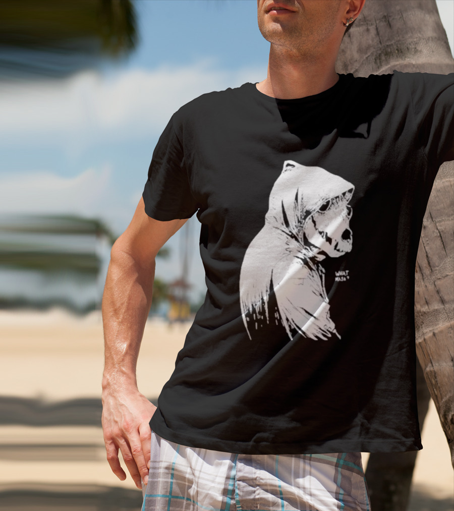Massive Faceart What Mask Hooded Skull T-Shirt