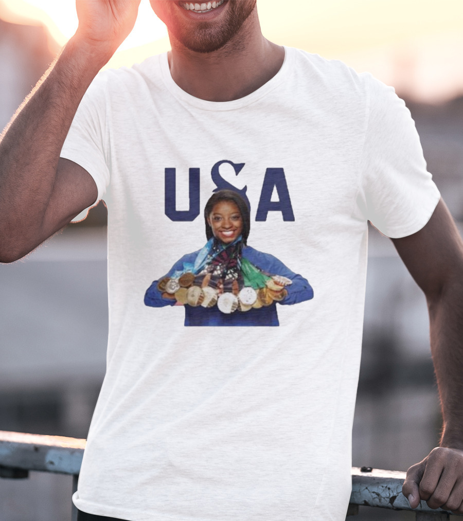 USA Simone Biles Paris Medals T-Shirt