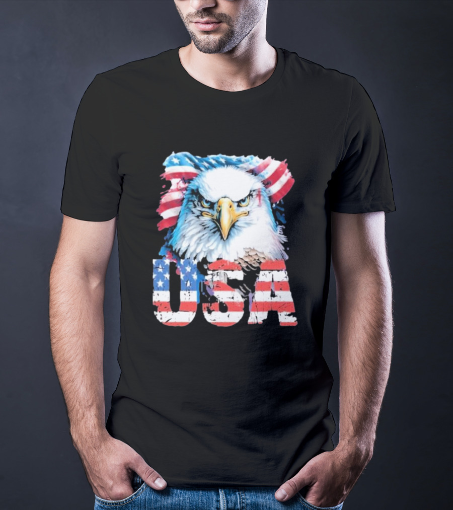 USA Patriot Eagle American Flag T-Shirt