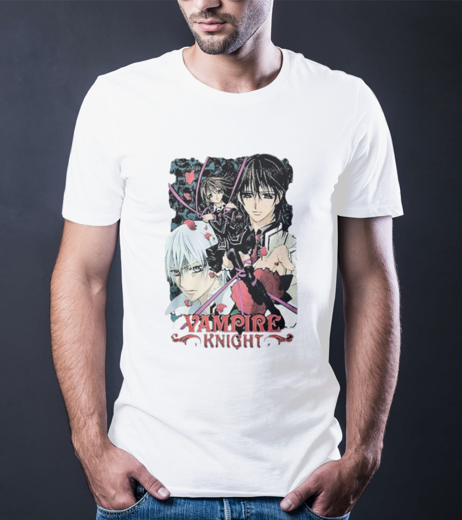 Vampire Knight Lovers Anime Characters Roses And Hearts T-Shirt