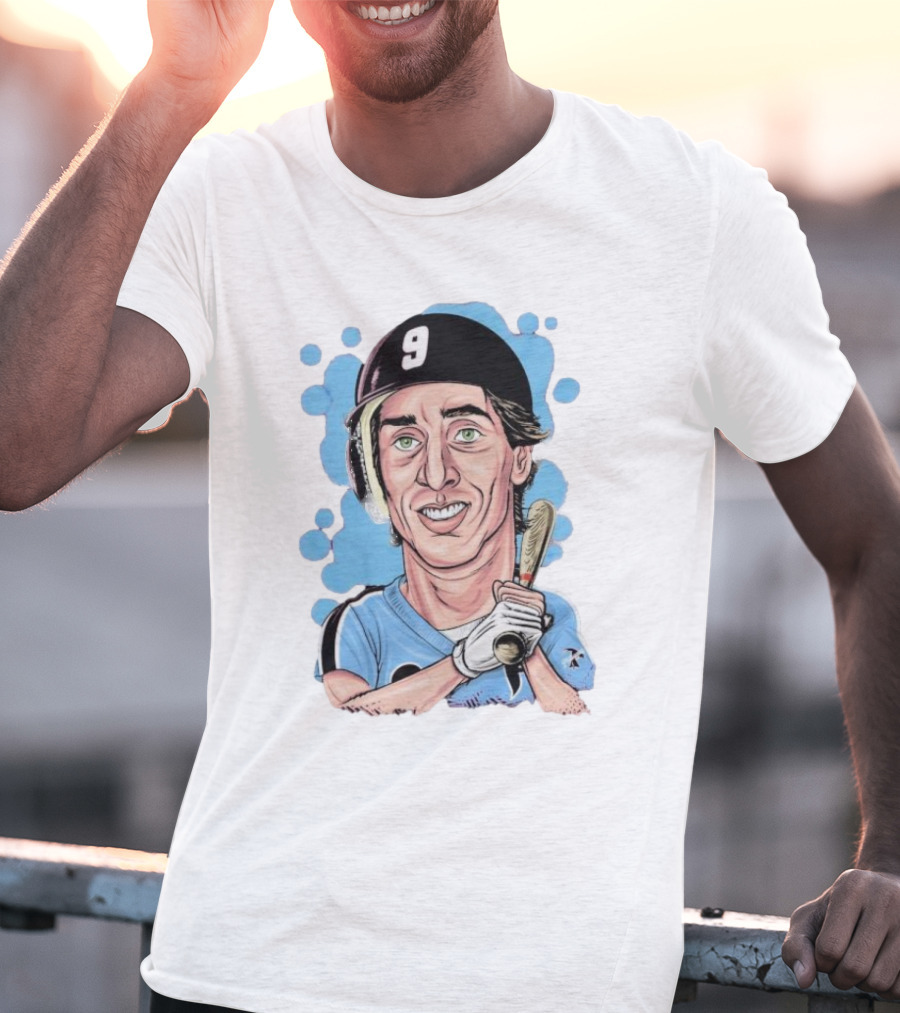 Von Hayes Goat Philadelphia Phillies Baseball Number 9 Cartoon T-Shirt