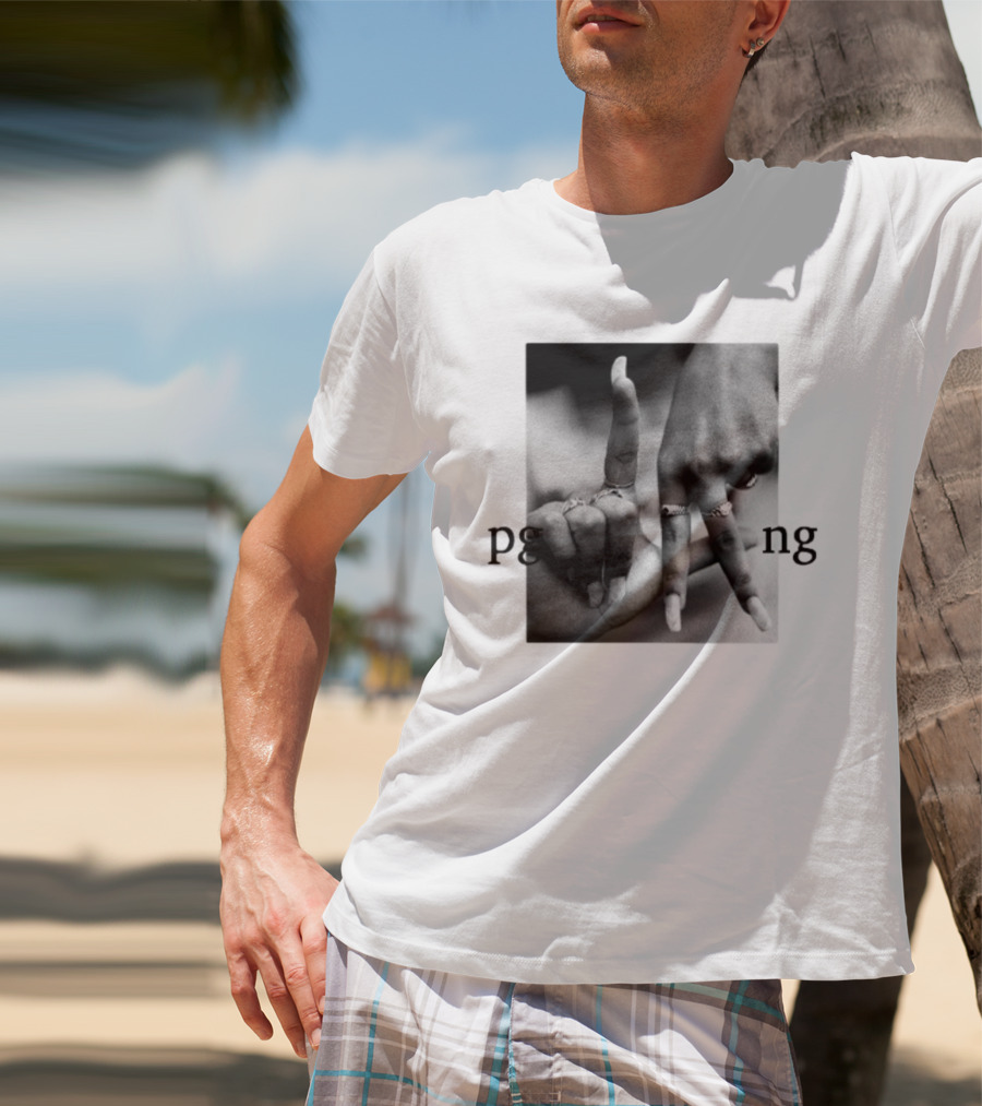 Savannah James PgLang Inspired Hand Sign Motif T-Shirt