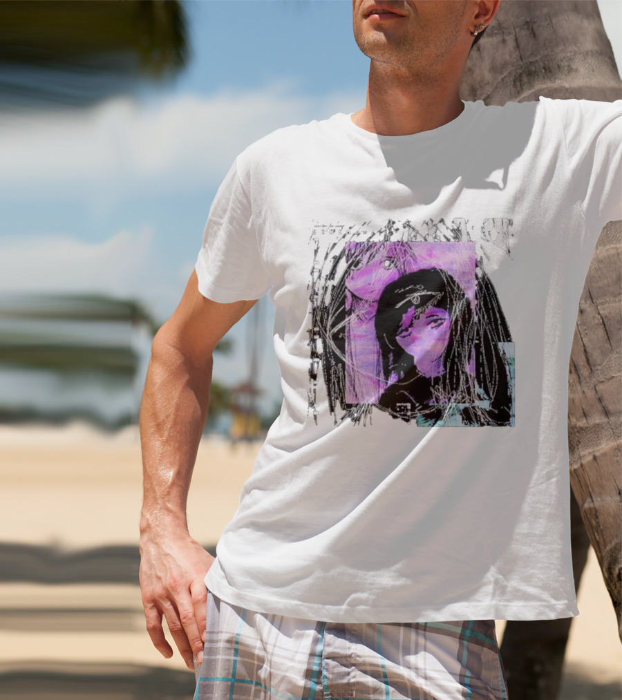 Cynthoni Sewerslvt Anime Aesthetic Purple Glitch T-Shirt