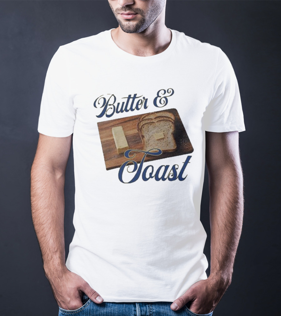 Middleclassfancy Butter And Toast Bread Slice With Butter Block T-Shirt